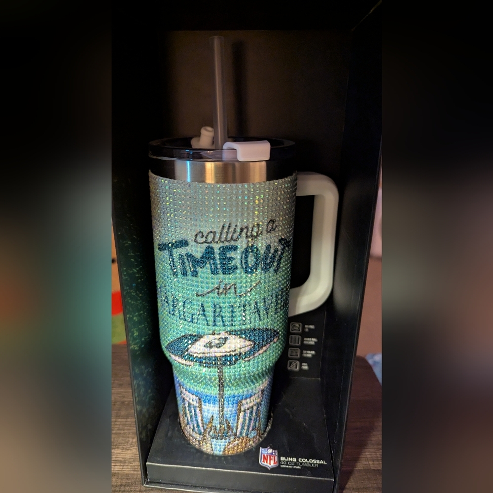 Philadelphia Eagles Margaritaville Bling Tumbler with Straw 40 Oz